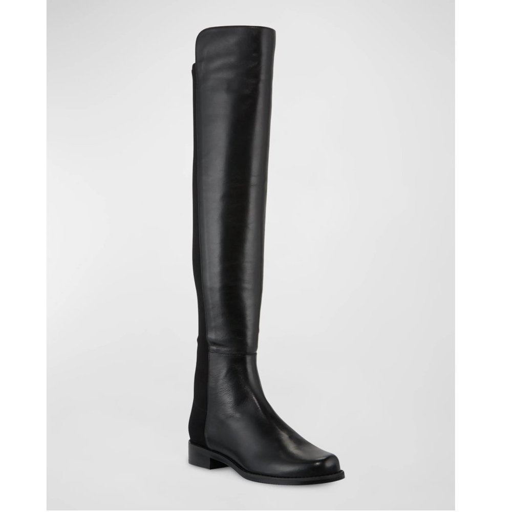 Stuart Weitzman 5050 Over The Knee Boot Black Real Leather sz 7